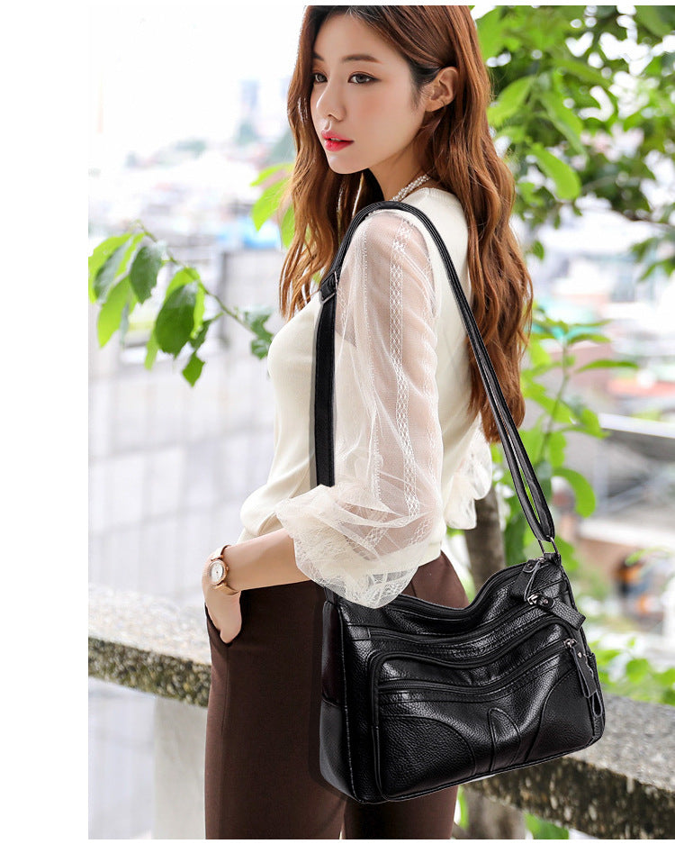 Large Capacity Pu Leather Cross Body Bag