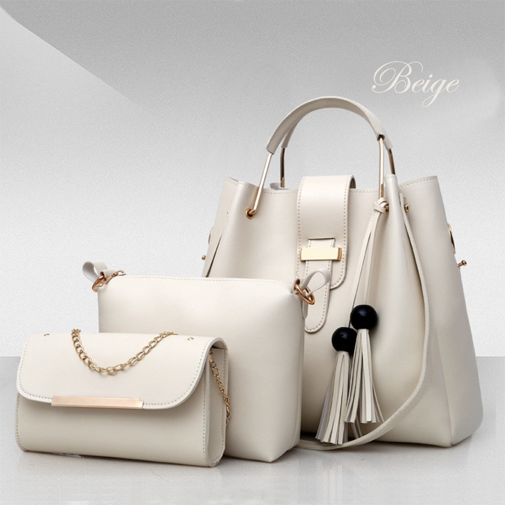 Women's 3Pc Luxury Shoulder Bags Set