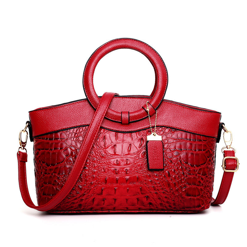 Glamorous Crocodile Print Style Ladies Handbag