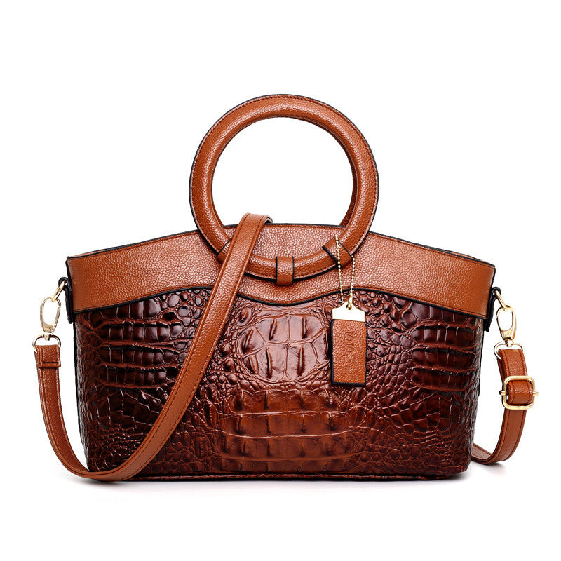 Glamorous Crocodile Print Style Ladies Handbag