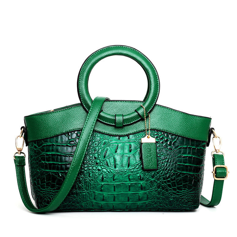 Glamorous Crocodile Print Style Ladies Handbag