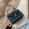 Envelope Style Messenger Bag With Golden Chain
