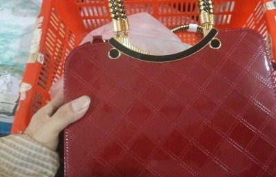 Elegant Diamond Patterned Women's Handbag