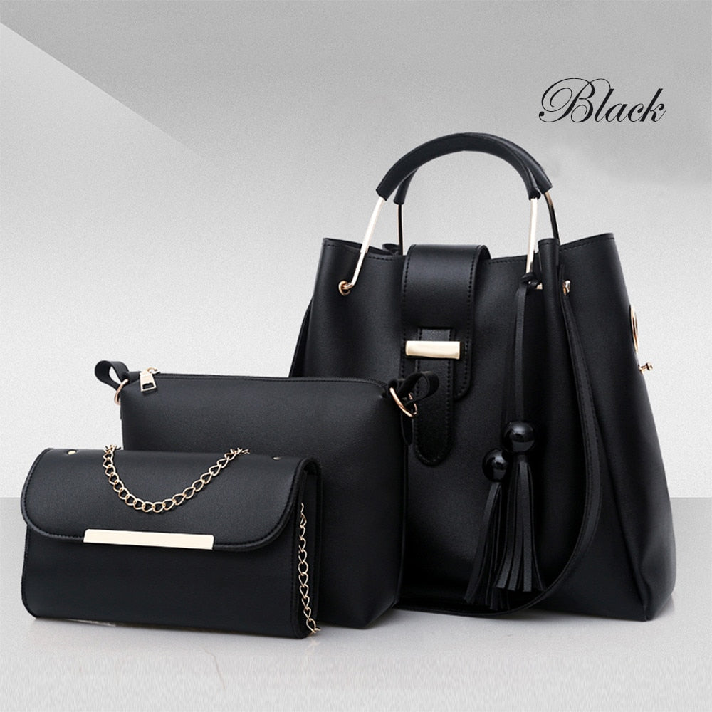 Women's 3Pc Luxury Shoulder Bags Set