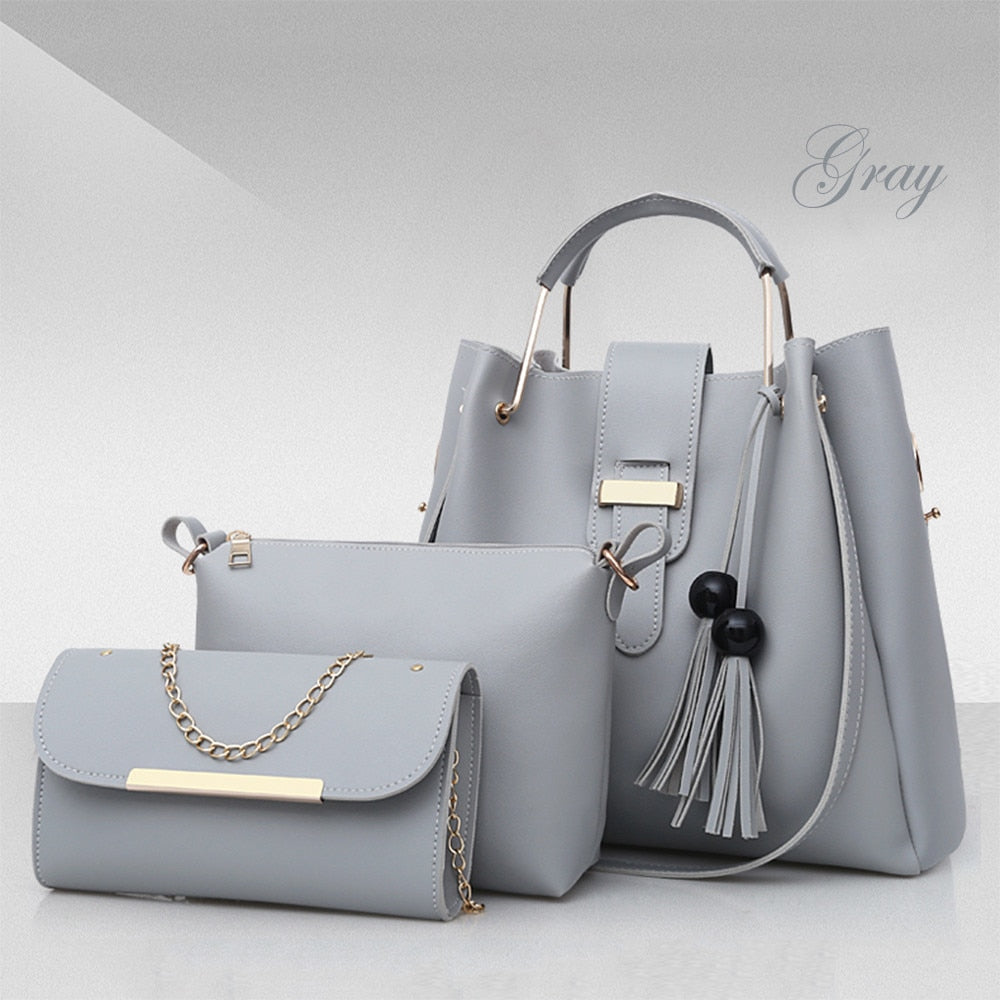 Women's 3Pc Luxury Shoulder Bags Set
