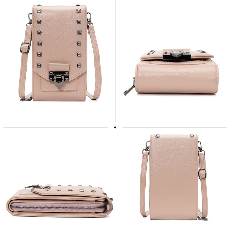 Chic Rivet Detail Crossbody Bag for Casual Outfits