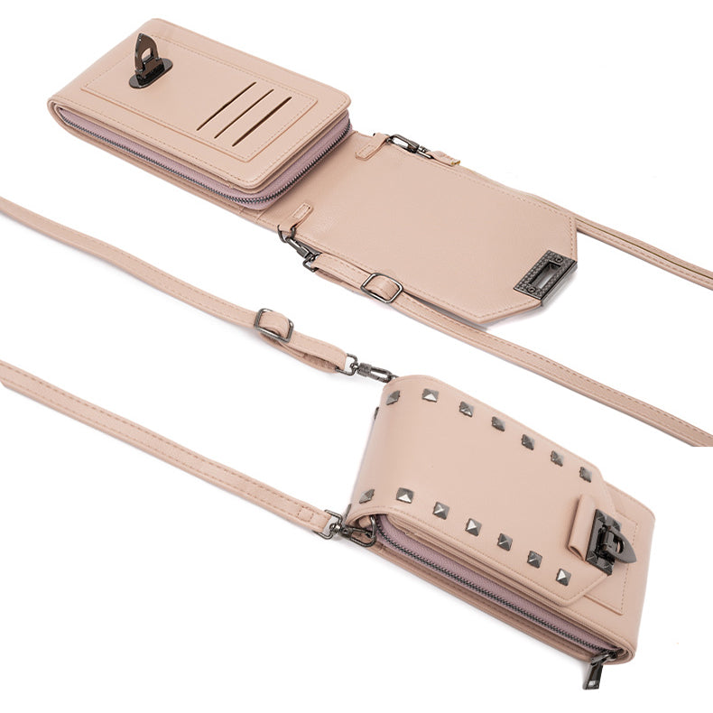 Chic Rivet Detail Crossbody Bag for Casual Outfits